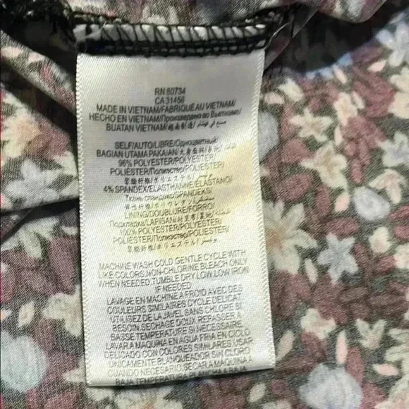 BCBGeneration Blue, Purple & Pink White Floral V-Neck Halter Sundress - Large - Picture 5 of 8